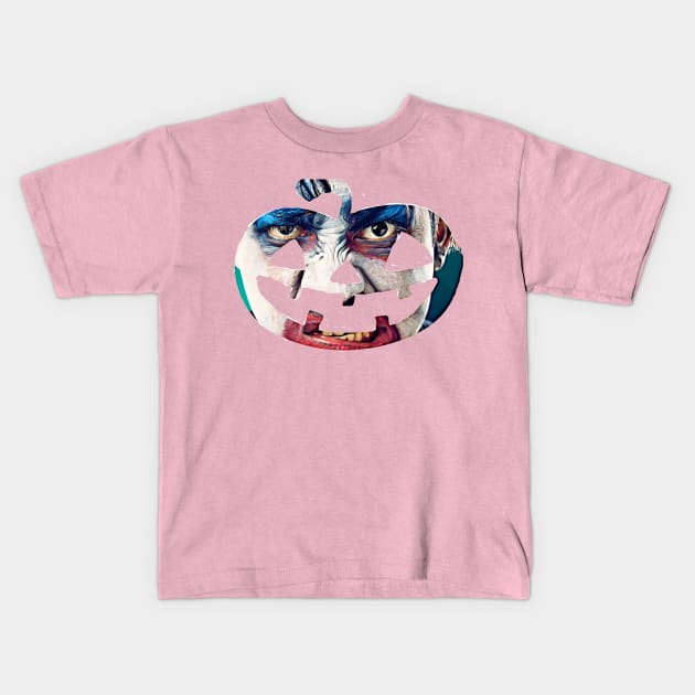 Pumpkin Face Kids T-Shirt by PersianFMts